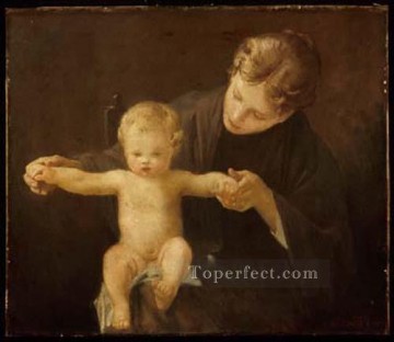  paul Lienzo - Madre e hijo 1888 pintor académico Paul Peel